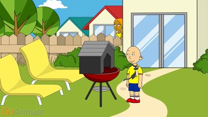 Caillou grills Gilbert and gets grounded