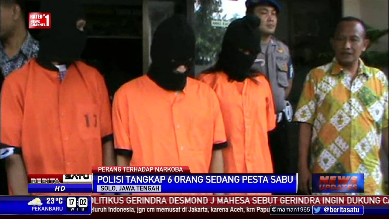 6 Warga Pasar Kliwon Solo Dibekuk Saat Pesta Sabu