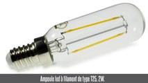 Ampoule led filament T25, E14, 2W, 218 lm, 360°, blanc chaud