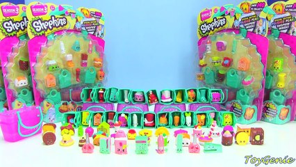 Shopkins SEASON 3 Unboxing 6 12 Packs with POLISHED PEARL Stationary