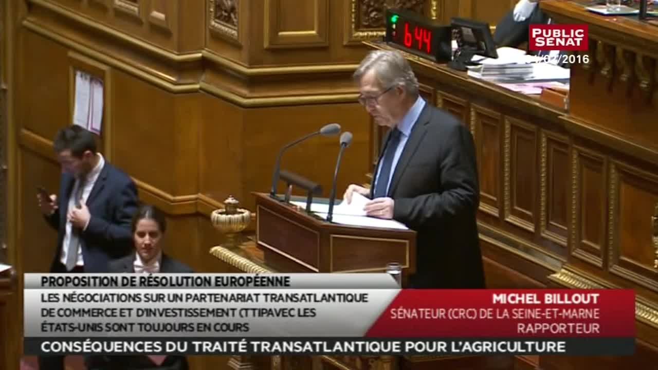 Les matins du Sénat : Conséquences du traité de loi transatlantique pour l'agriculture (29/02/2016)