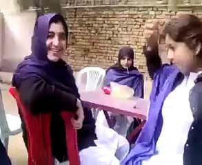 Girls fun in class room