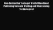 Book Non-Destructive Testing of Welds (Woodhead Publishing Series in Welding and Other Joining