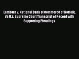Read Lamborn v. National Bank of Commerce of Norfolk Va U.S. Supreme Court Transcript of Record
