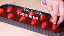 No Bake Strawberry Chocolate Tart