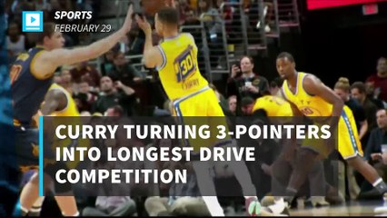 Curry Turning 3-Pointers Into Longest Drive Competition
