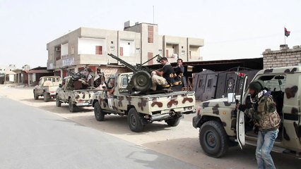 'Libya dawn' militiamen parade in Sabratha
