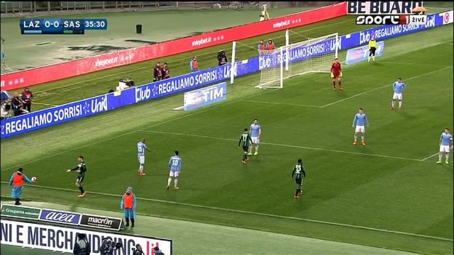 0-1 Domenico Berardi Penalty Goal Italy Serie A - 29.02.2016, Lazio 0-1 Sassuolo Calcio