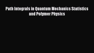 Ebook Path Integrals in Quantum Mechanics Statistics and Polymer Physics Read Full Ebook