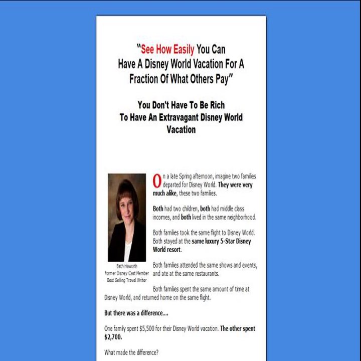 Disney World Vacation And Savings Travel Guide - Business ...