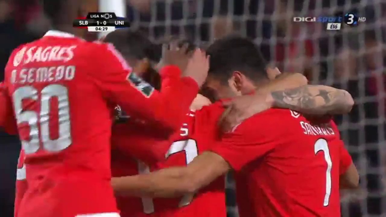 Jonas Goal HD - Benfica 1-0 Uniao Madeira 29.02.2016 HD