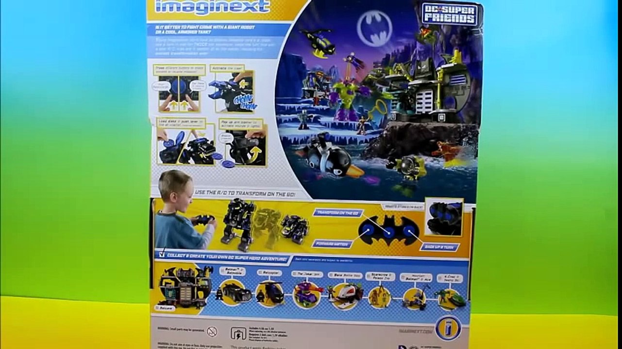 Imaginext RC Transforming BatBot Batman saves Robin No fire joker penguin
