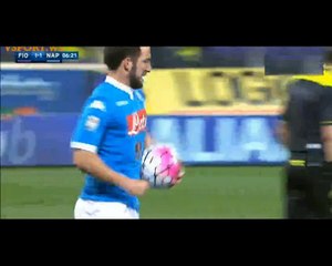 Goal Gonzalo Higuain - Fiorentina 1-1 SSC Napoli (29.02.2016) Serie A