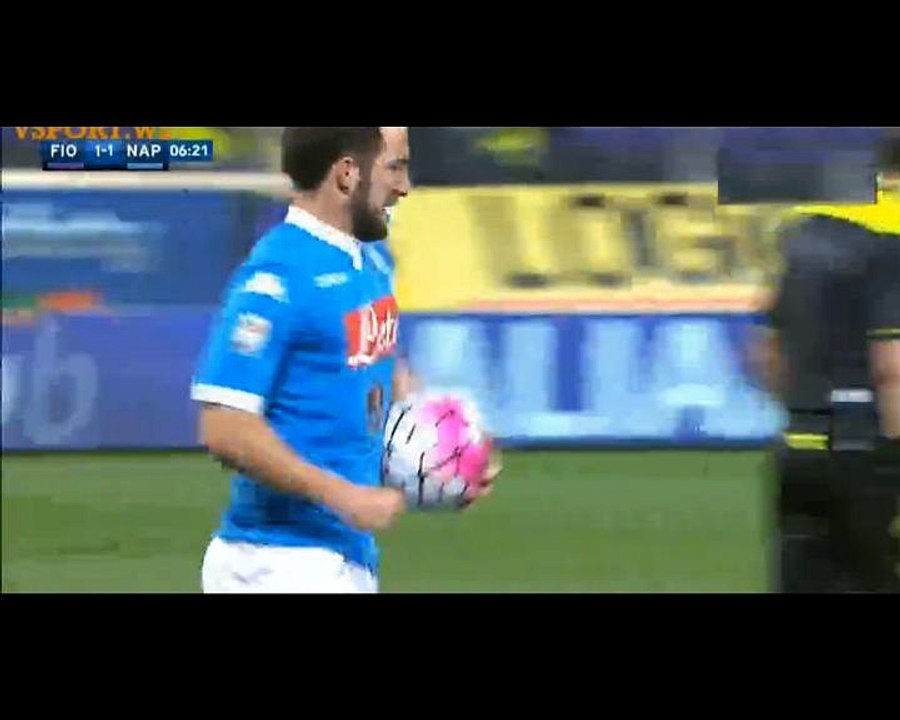Goal Gonzalo Higuain - Fiorentina 1-1 SSC Napoli (29.02.2016) Serie A