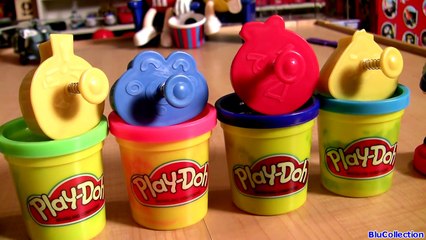 Play Doh Angry Birds Stampers Using Playdough with Bad Piggies