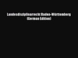 Download Landesdisziplinarrecht Baden-Württemberg (German Edition) Ebook Online