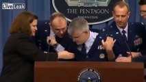 Crazy: Air Force Major General Faints During News Conference Pentagon