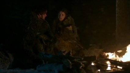 S3E6 Game of Thrones Samwell and Gilly heads for Castle Black