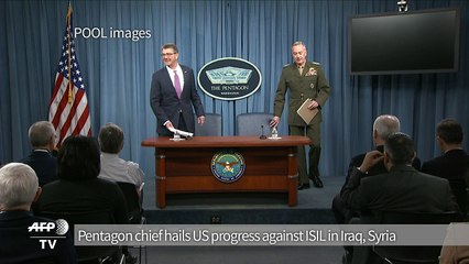 Pentagon chief hails US progress in Iraq and Syria