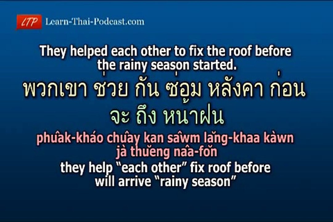 Thai Language Lesson Cycle: Vocabulary (Lesson 1)