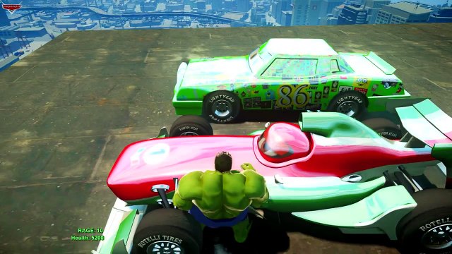Аvengers Hulk smash Snot Rod Lightning McQueen Dinoco King 43 Chick Hicks Mack Francesco Bernoulli