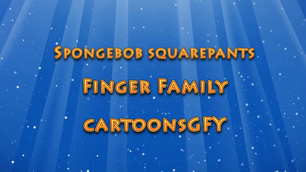 SPONGEBOB SQUAREPANTS - Finger Family Song Nursery Rhymes
