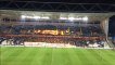 Les Red Tigers déploient leur tifo lors du match Lens - Evian ce lundi 29 février à Bollaert