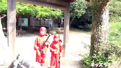 Ninja 忍者の修業 手裏剣道場 甲賀の里 忍術村 で遊んだよ♫ おでかけ 前編 Ninjutsu theme park family fun