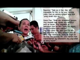 Grace Poe denies daring Roxas to slide down to VP