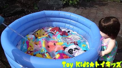 Baby Doll ぽぽちゃん おもちゃアニメ プールであわあわ❤水遊び Toy Kids トイキッズ Baby Doll Popochan
