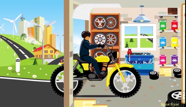 Мотоцикл для детей | Мультфильм про мотоцикл | Детские видео мотоцикла