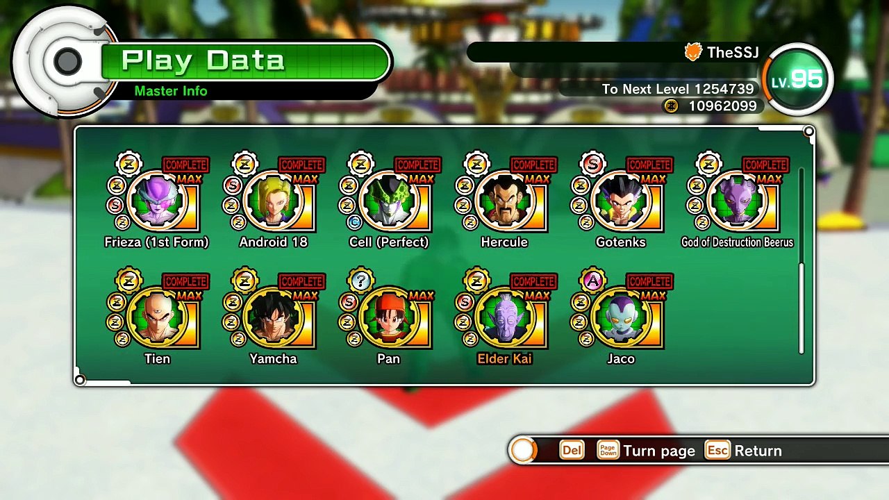 Dragon Ball Xenoverse FINAL SAVEGAME [100% COMPLETE /ALL ULTIMATE / SUPER ATTACKS/COSTUMES/ DLC 3]