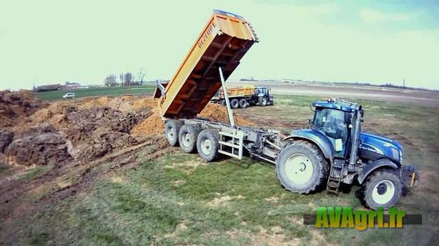 FENDT 936 NH Blue power et deutz : 7 tracteurs et bennes 3 essieux au TP