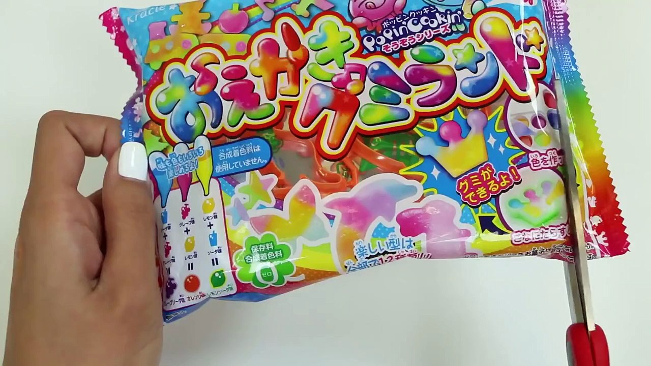 Kracie Popin Cookin Oekaki Gummy Land Japanese DIY Candy Kangaroo Star Dolphin Rocket Shapes!