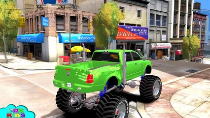Monster Trucks Colors & Nursery Rhymes & Hulk Superman Spiderman (Animated Songs for Child