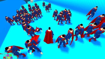 100 SUPERMAN Nursery Rhymes & Lightning McQueen Cars Smash Party Kids Songs