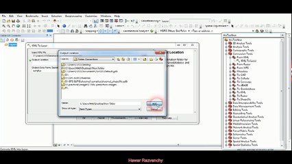 KML to Shapefile using ArcMap 10.0 (Kurdish)