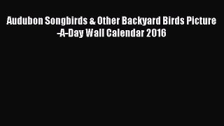 Download Audubon Songbirds & Other Backyard Birds Picture-A-Day Wall Calendar 2016 Ebook Online
