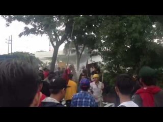Water cannon used to disperse protesters before Aquino's last Sona