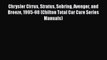 [PDF] Chrysler Cirrus Stratus Sebring Avenger and Breeze 1995-98 (Chilton Total Car Care Series