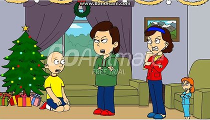 caillou gets grounded on christmas