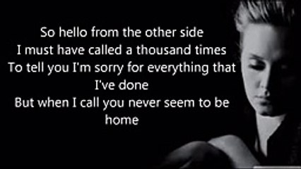 Adele - Hello (Official Lyrics Video) HD
