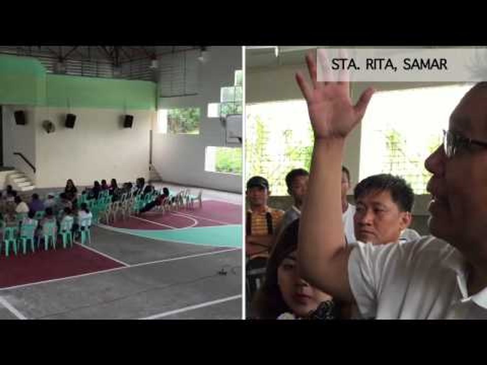 Mar Roxas sees completed projects in Yolanda-hit towns