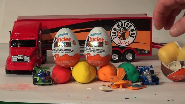 Play Doh Pixar Cars Surprise Eggs and Real Hot Wheels Kinder Egg Surprises
