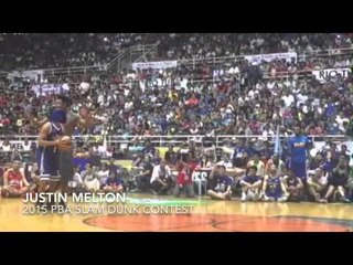 PBA: Justin Melton tries to dunk with blindfold on