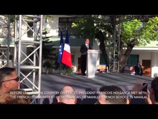 French President François Hollande meets French community in Manila