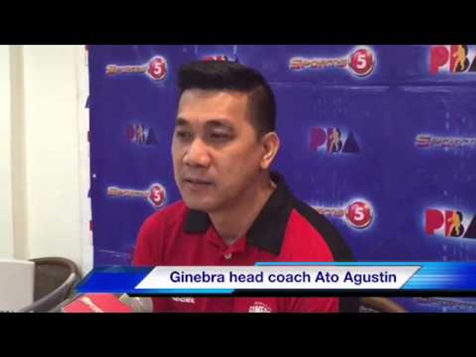 Post-game interview with Ginebra coach Ato Agustin after win over Blackwater