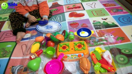 Toy Cutting Fruits Velcro Cooking Playset Kitchen