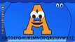 Alphabet song by Orange Letter A on Blue stage - ABC songs Nursery Rhymes for Children