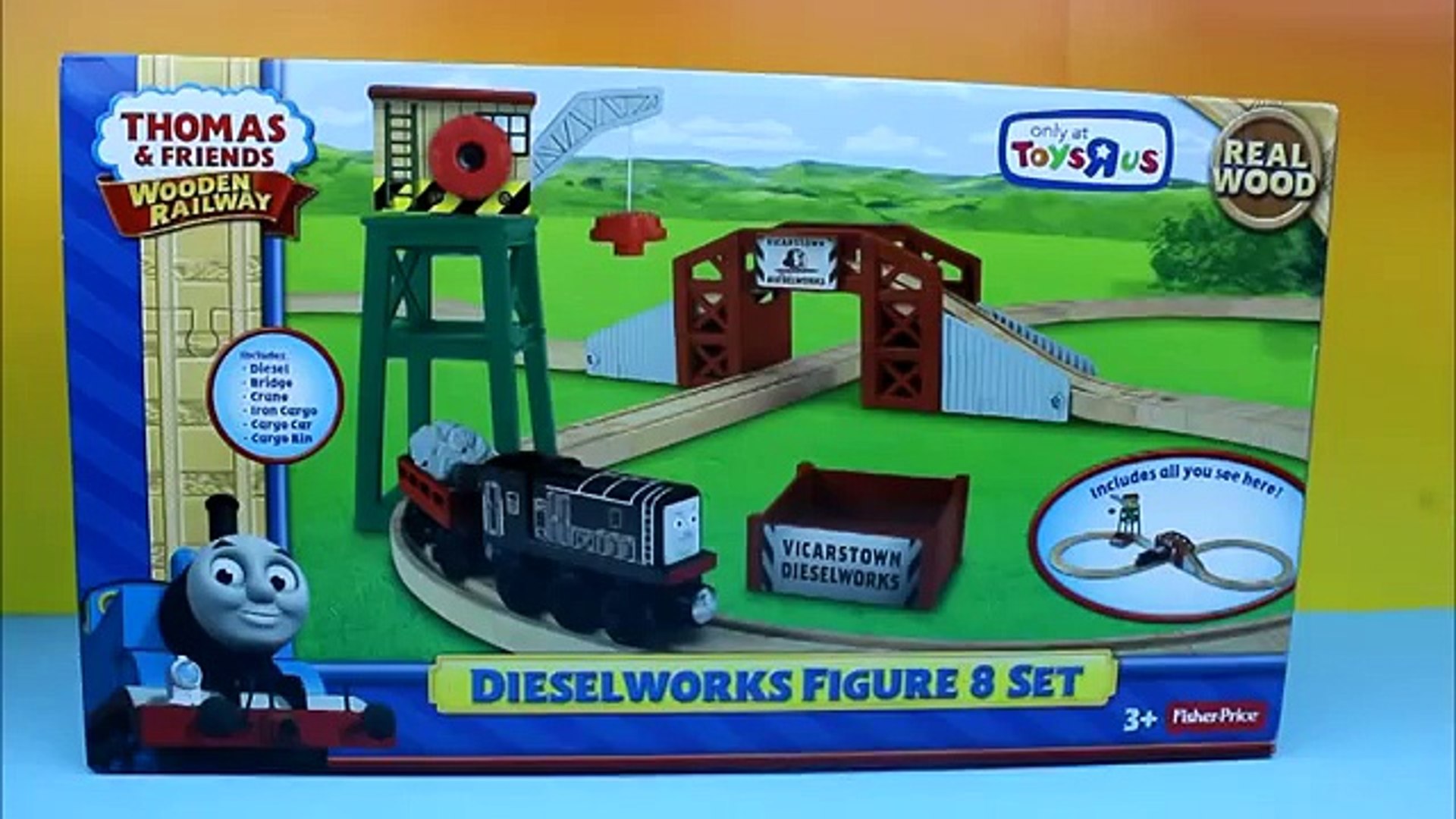 thomas wooden railway percy at the dieselworks set